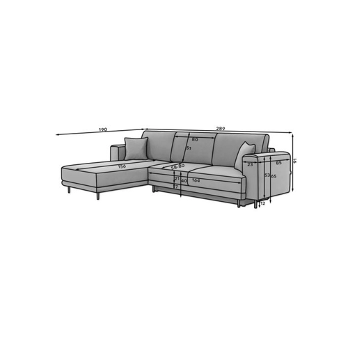 Bild von Yourhouse24 Ecksofa DALIA L-form Schlafsofa Wohnlandschaft