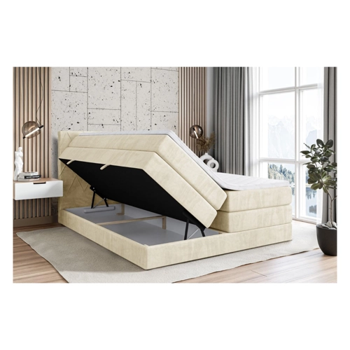 Bild von ALTDECOR Boxspringbett LEPARO King 140x200 Dunkelgrau Samt