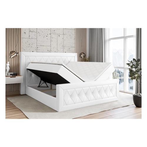 Bild von ALTDECOR Boxspringbett mit Matratze und Lattenrost - Noel-Z - 120x200 - Grau Monolith