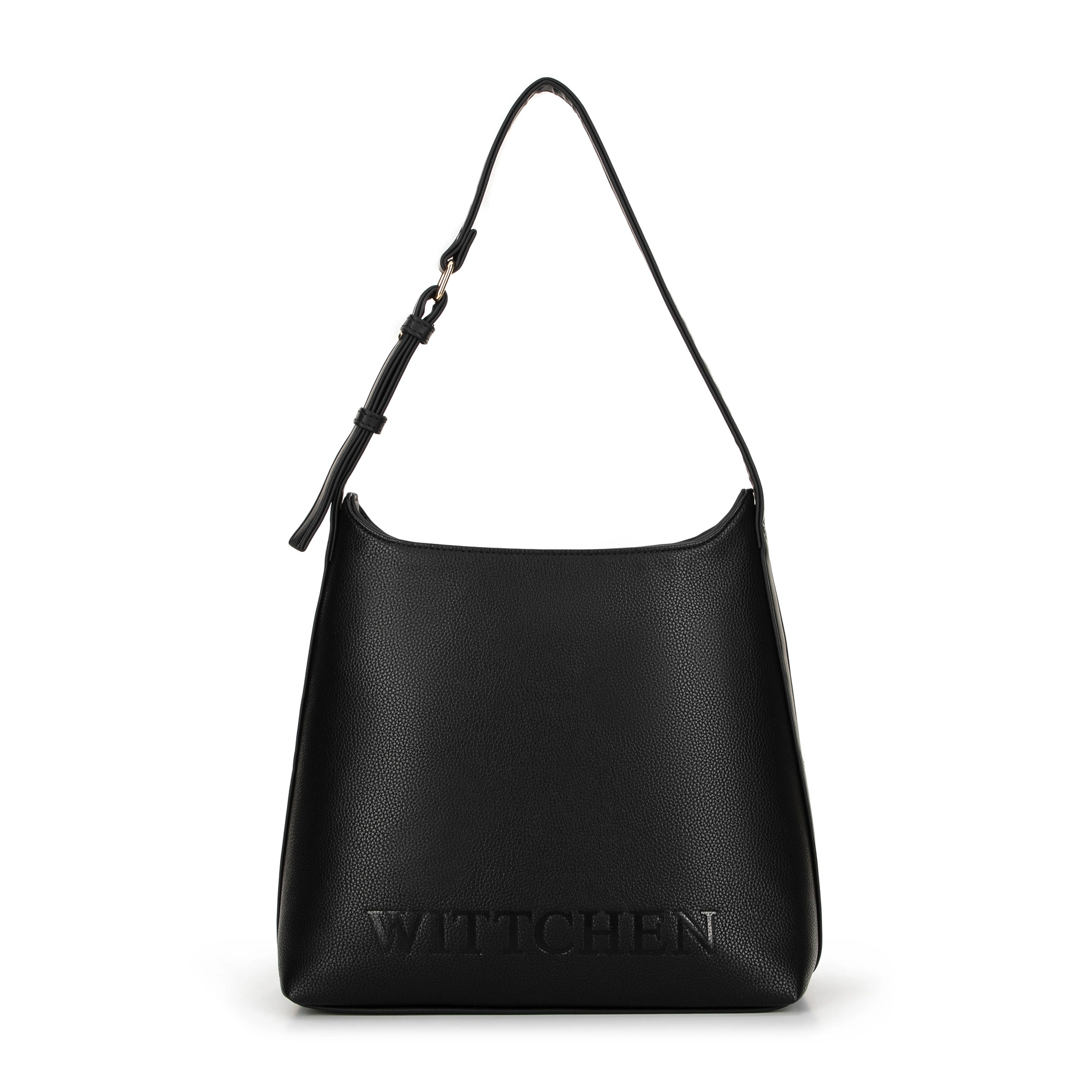 Bild von Wittchen Hobo-Bag Für Damen Mit Geprägtem Logo Schwarz Young Kunstleder