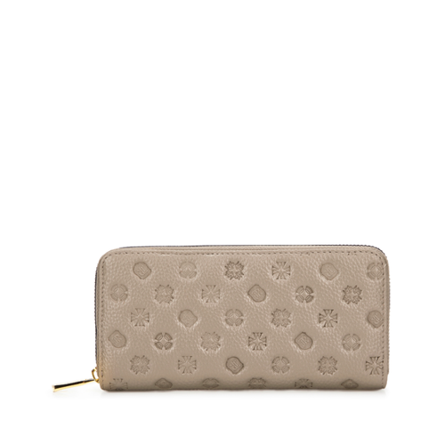 Bild von Wittchen Großes Ledergeldbörse Für Damen Mit Prägung Beige Elegance Naturleder