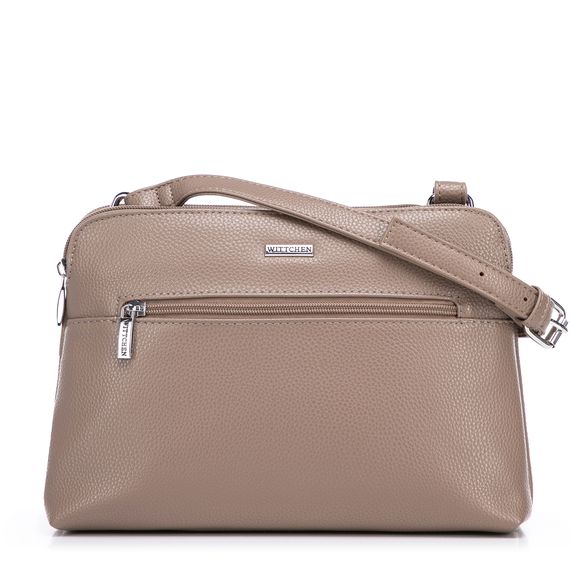 Bild von Wittchen Damentasche Mit Zwei Fächern Aus Öko-Leder Beige Young Kunstleder
