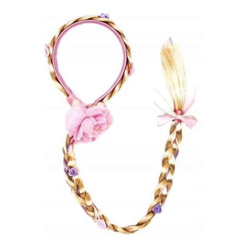 Bild von Festivalartikel Zopfband Roszpunka Haarreif mit langem Zopf, Blumen & Schleife