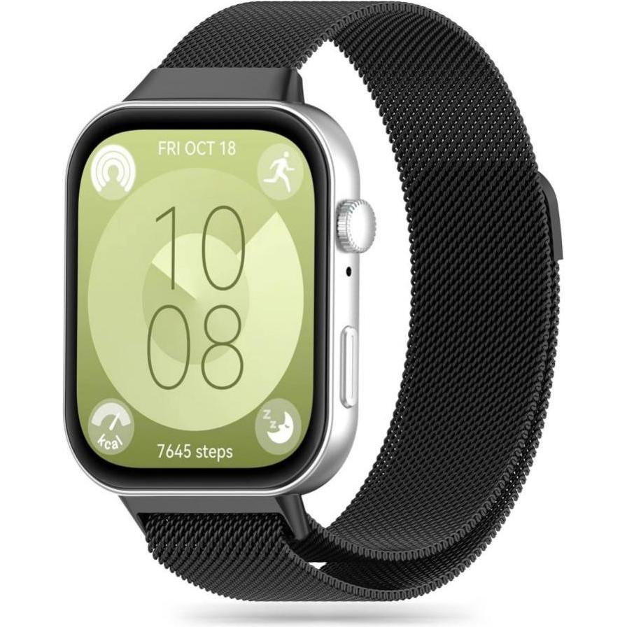 Bild von Tech-Protect MilaneseBand strap for Huawei Watch Fit 3 - black (Edelstahl), Uhrenarmband, Schwarz