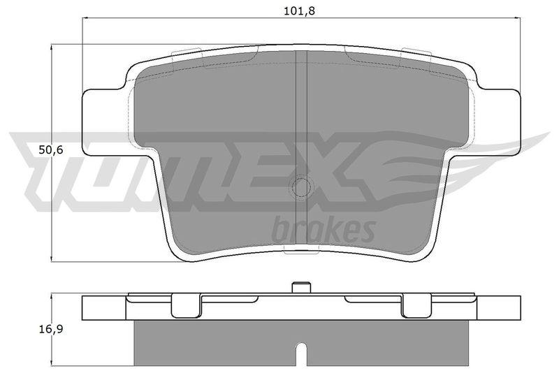 Bild von TOMEX brakes TX 14-74 Bremsbelagsatz Bremsbeläge, Bremsklötze, Bremssteine Hinterachse FORD: MONDEO 3