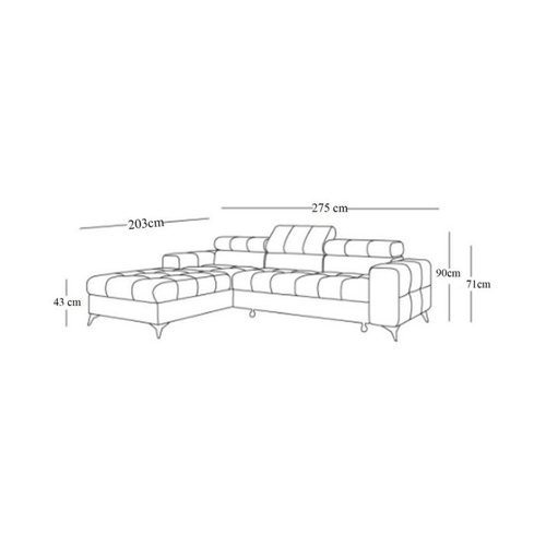 Bild von NEXT COLLECTION Ecksofa mit Schlaffunktion und verstellbaren Kopfteilen
