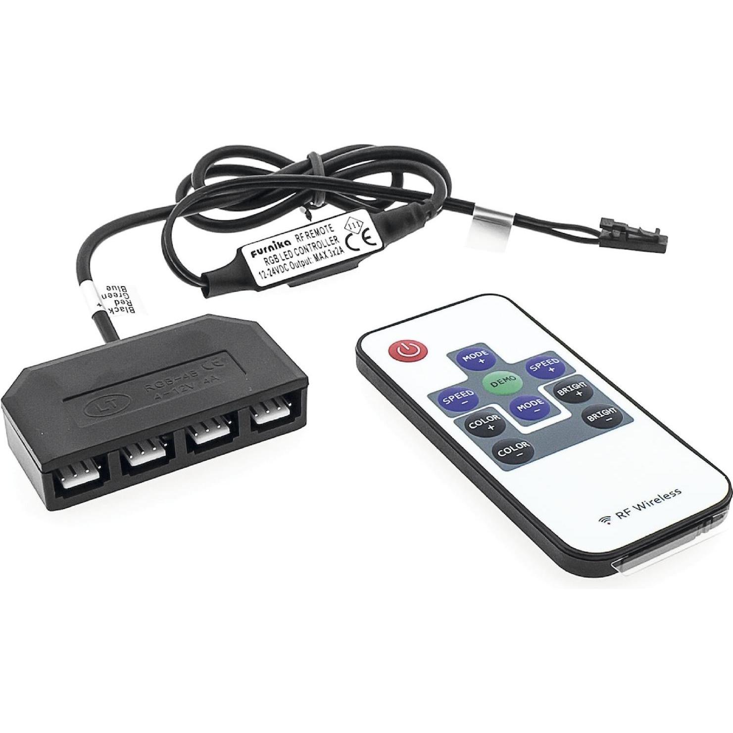Bild von Furnika, LED Streifen, Funkfernbedienung Mini RGB inkl. Empfänger, 12 VDC max. 24 W (8.60 cm)