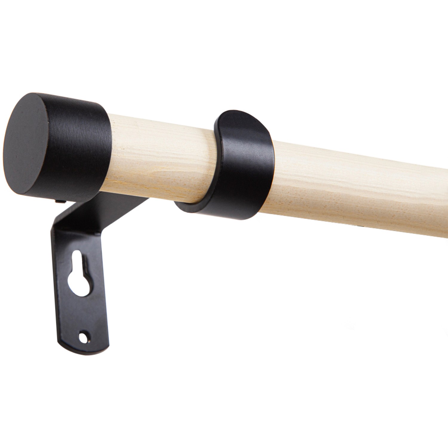 Bild von Gardinenstangen-Set Holz Naturfarben 200 cm