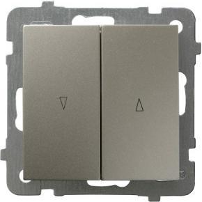 Bild von Ospel ŁP-7G/m/45, Taster + Schalter, Silber