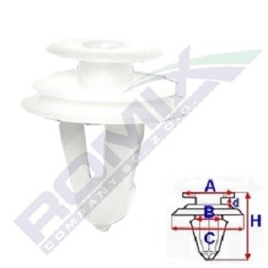 Bild von ROMIX Clip B24534  TOYOTA,Yaris Schrägheck (_P9_),AYGO (WNB1_, KGB1_),Yaris Schrägheck (_P1_),AVENSIS Kombi (T25)