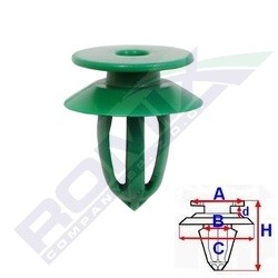 Bild von ROMIX Clip C60711  OPEL,INSIGNIA Caravan,Astra J Sports Tourer (P10),ASTRA J,ZAFIRA TOURER C (P12),Meriva B (S10),INSIGNIA,INSIGNIA Stufenheck