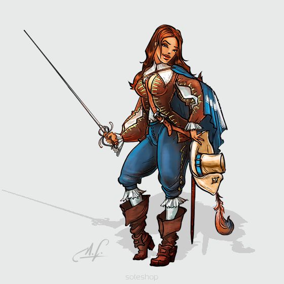 Bild von Eloise the Musketeer 54mm Hot and Dangerous Wargamer Games Studio Miniature