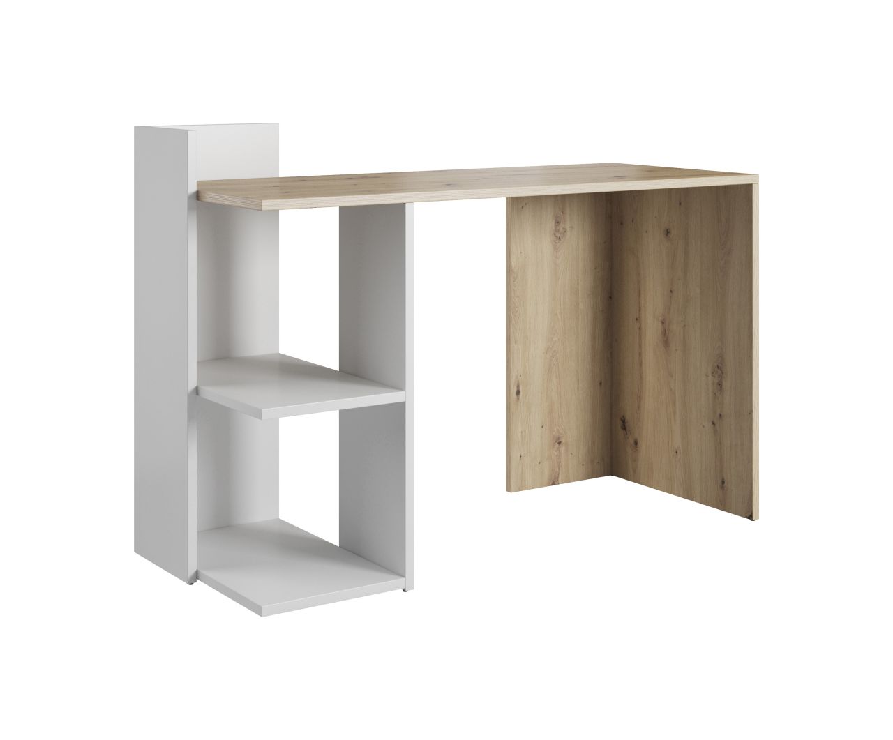 Bild von Schreibtisch Computertisch Bürotisch Gamingtisch Homeoffice Artisan Eiche / Weiß