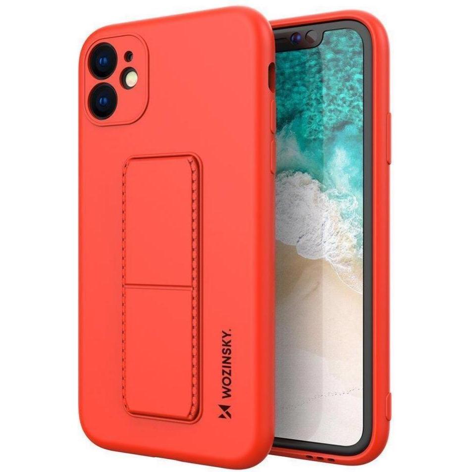 Bild von Wozinsky Kickstand Case silicone stand cover for Samsung Galaxy M31s red (Samsung Galaxy M31s), Smartphone Hülle, Rot