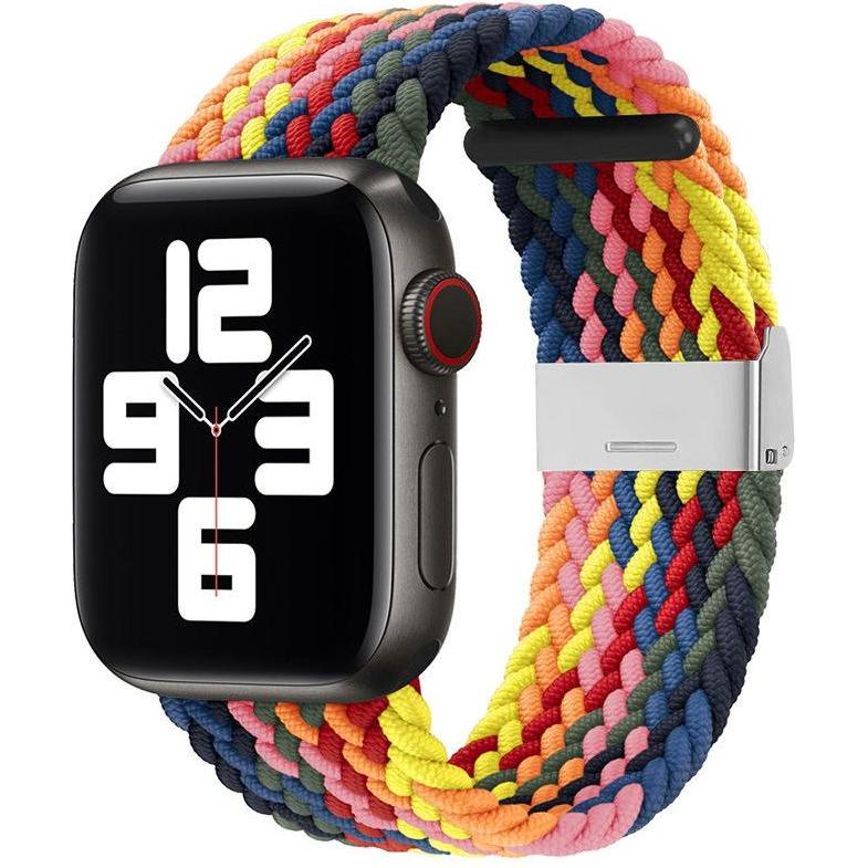 Bild von Hurtel Strap Fabric Band for Watch Ultra / 9 / 8 / 7 / 6 / SE / 5 / 4 / 3 / 2 (49mm / 45mm / 44mm / 42mm) B (3, 4, Ultra), Uhrenarmband, Mehrfarbig