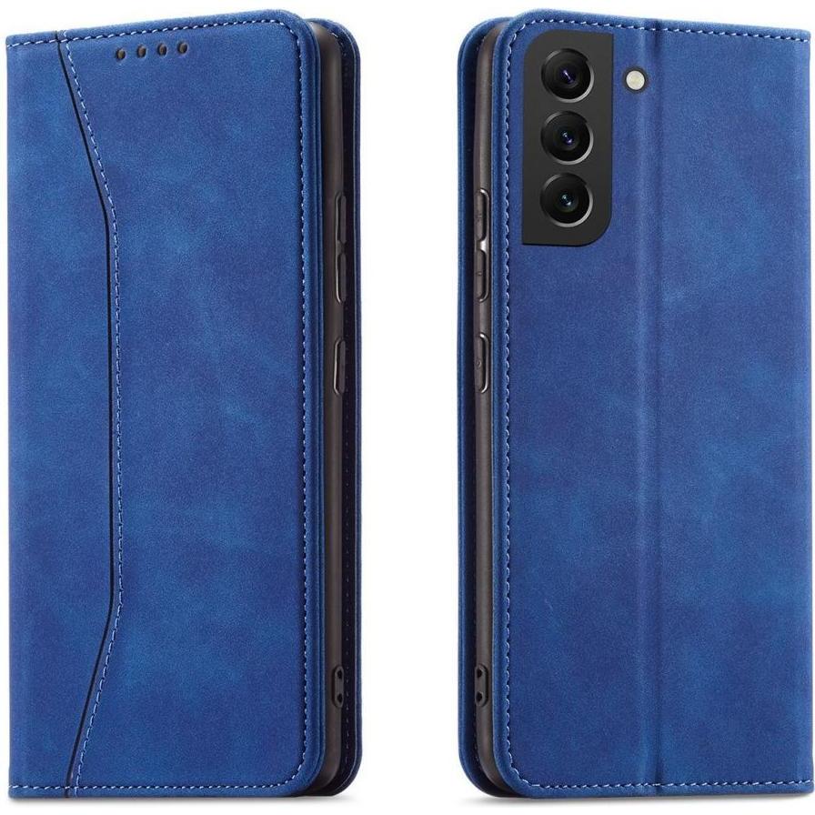 Bild von Hurtel Magnet Fancy Case für Samsung Galaxy S23 Ultra Cover mit Flip Wallet Stand Blau (Samsung Galaxy S23 Ultra), Smartphone Hülle, Blau