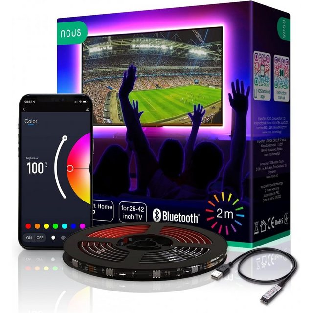 Bild von NOUS F7 LED TV-Strip 26-42 RGB BT USB-powered/4x0,5m/Bluetooth (F7)