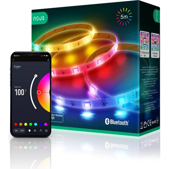 Bild von Nous, LED Streifen, Smart RGB Bluetooth LED Strip NOUS F6 (500 cm)