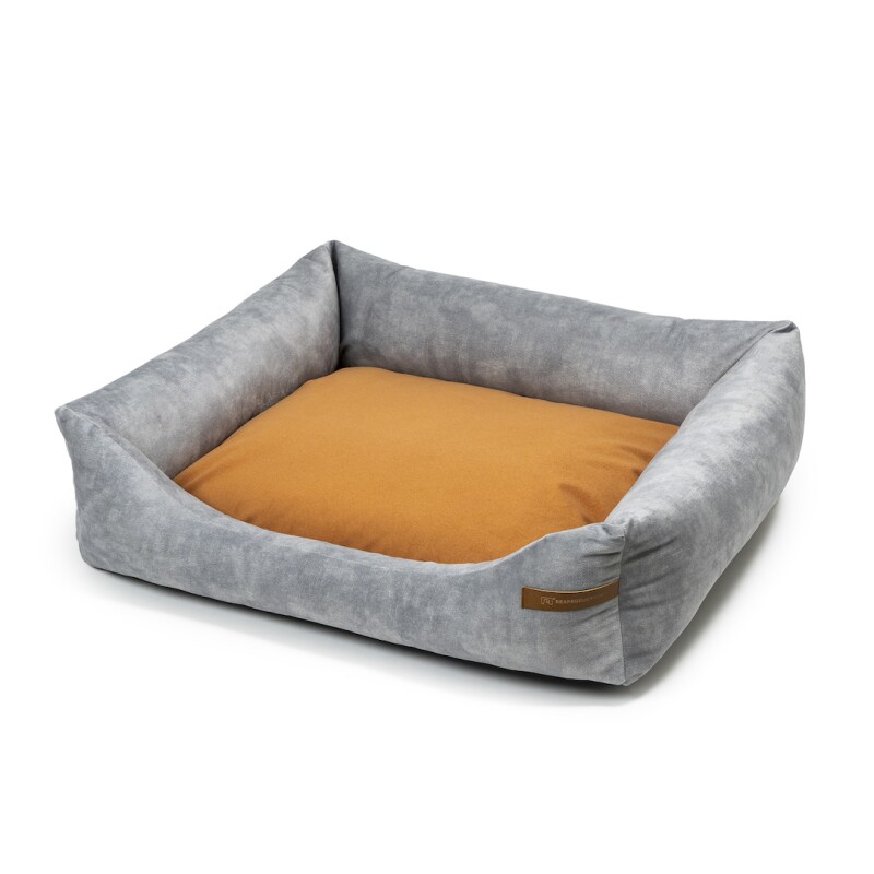 Bild von Rexproduct SoftColor luxury dog bed in grau color orange M