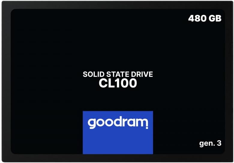 Bild von goodram SSD 480GB CL100 Gen.3 Solid State Drive SSD with SATA III Interface 3D TLC NAND Flash Memory Chips 2.5 Inch for Accelerating Your PC up to 10 Times Black 480 GB