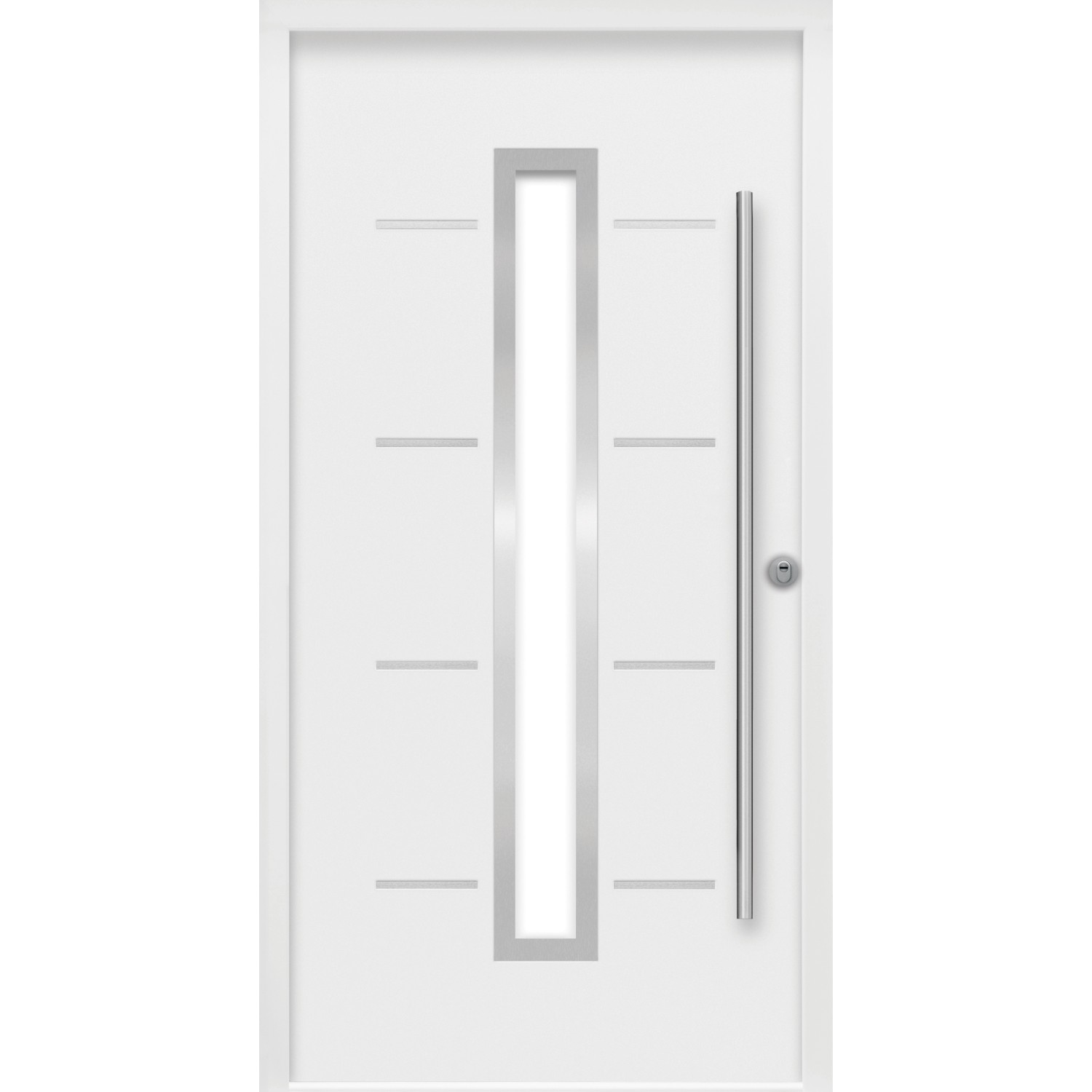 Bild von Sicherheits-Haustür ThermoSpace Milano Prime RC2 Komfort Weiß 110 x 210 cm R