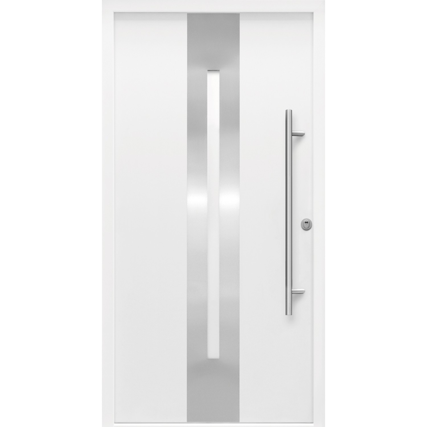 Bild von Sicherheits-Haustür ThermoSpace Prime Dublin RC2 Komfort Weiß 100 x 210 cm R