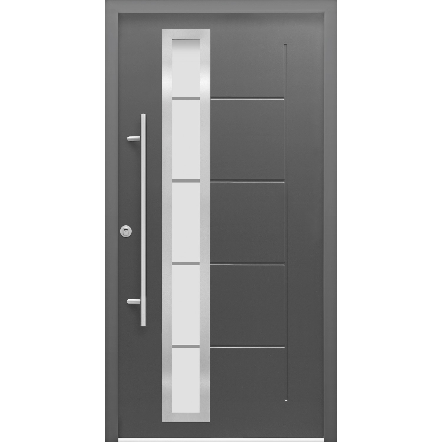Bild von Sicherheits-Haustür ThermoSpace Prime Paris RC2 Komfort Anthrazit 100 x 210 cm L