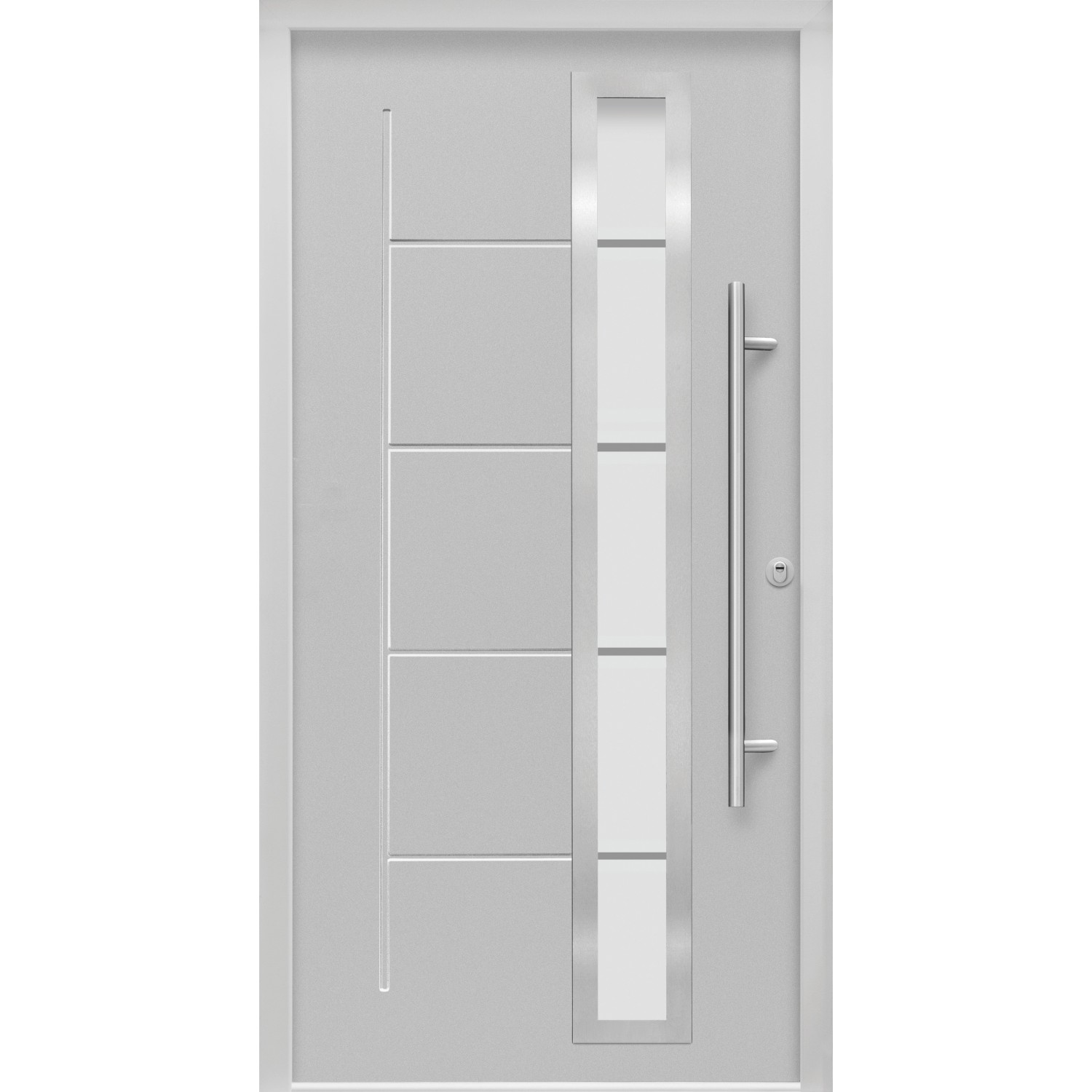 Bild von Sicherheits-Haustür ThermoSpace Prime Paris RC2 Komfort Grau 100 x 210 cm R