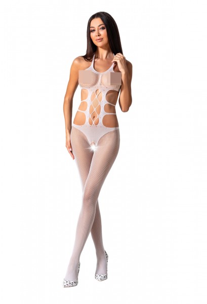 Bild von Neckholder Bodystocking mit sexy Cut-Outs - weiß