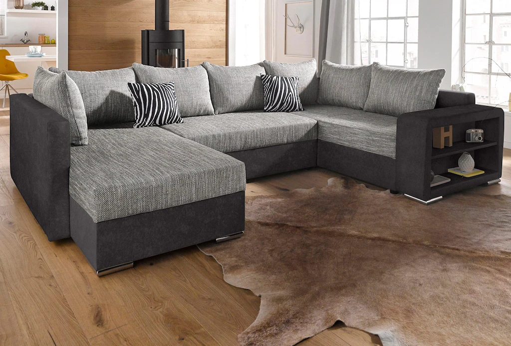 Bild von COLLECTION AB Wohnlandschaft "John U-Form", mit Bettfunktion, wahlweise mit Federkern