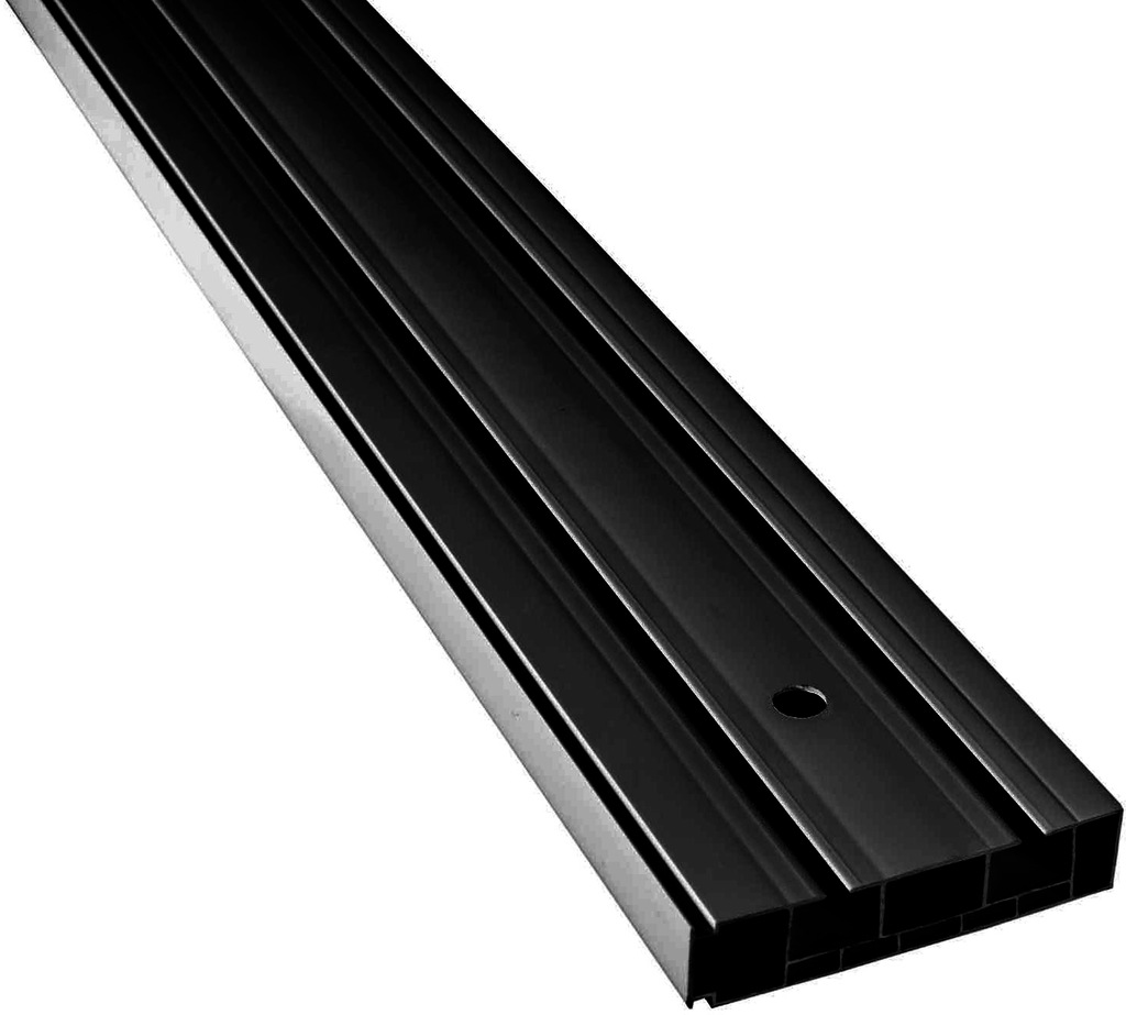 Bild von Gardinenschiene SN DECO GROUP "Vorhangschiene SH (2)" Gr. 1, schwarz, L:120cm T:7,7cm, Kunststoff, Gardinenstangen, Gardinenschiene