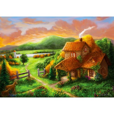 Bild von Enjoy Puzzle ENJOY-1928 - Cottage at Dusk, Puzzle, 1000 Teile (1000 Teile)