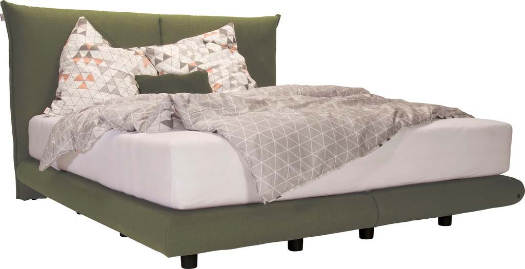 Bild von TOM TAILOR HOME Boxspringbett "SOHO PILLOW BOX", in Schwebeoptik, Kopfteil in Kissenform, Höhe 120 cm