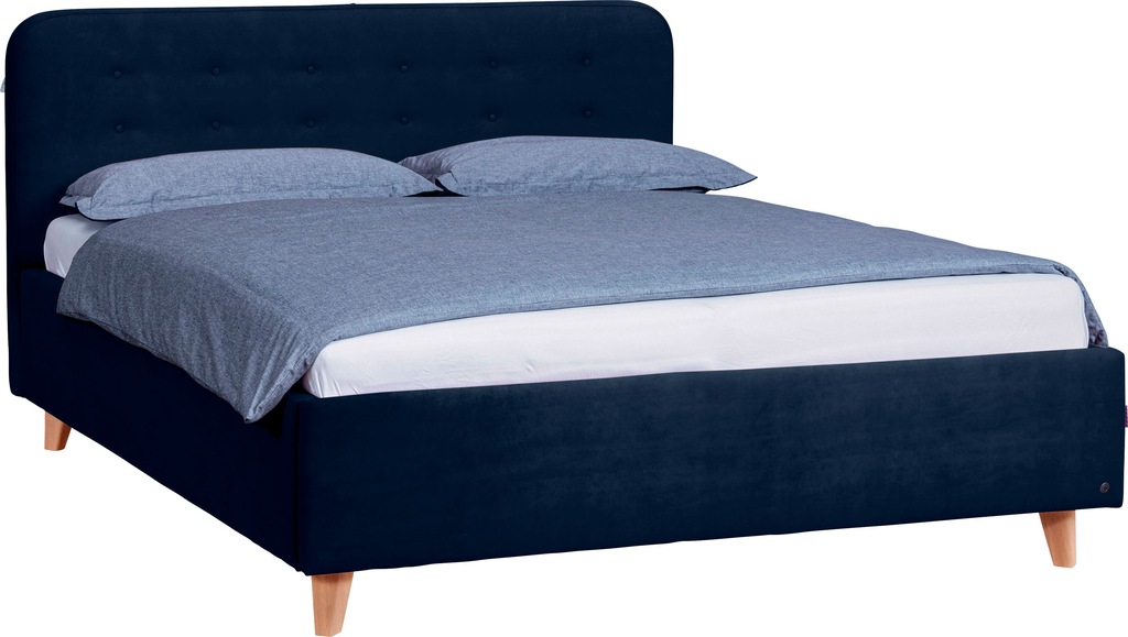Bild von TOM TAILOR HOME Polsterbett "NORDIC BED", mit Knopfheftung im Kopfteil, Füße Buche natur
