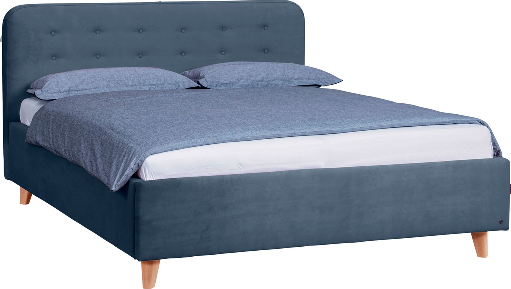 Bild von TOM TAILOR HOME Polsterbett "NORDIC BED", mit Knopfheftung im Kopfteil, Füße Buche natur