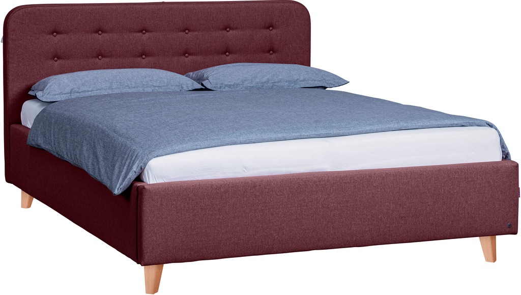 Bild von TOM TAILOR HOME Polsterbett "NORDIC STORAGE", Stauraumbett mit Knopfheftung im Kopfteil, Füße Buche natur