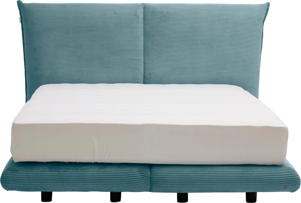 Bild von TOM TAILOR HOME Boxspringbett "SOHO PILLOW BOX", in Schwebeoptik, Kopfteil in Kissenform, Höhe 120 cm