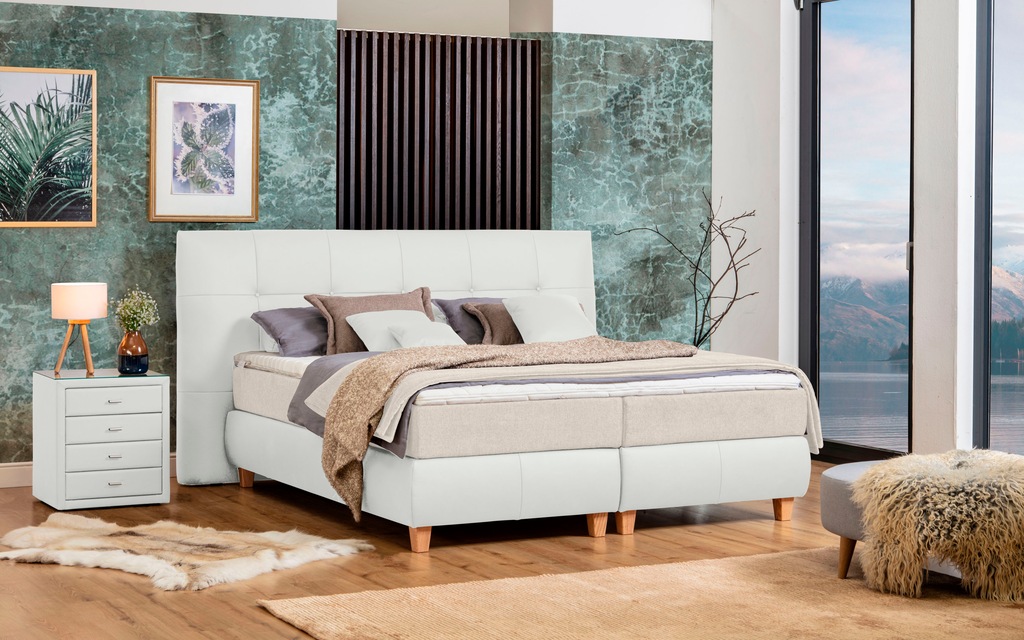 Bild von alina Boxspringbett "Luella", ADA trendline Boxspringbett, inkl. Matratze und Viscoschaum-Topper