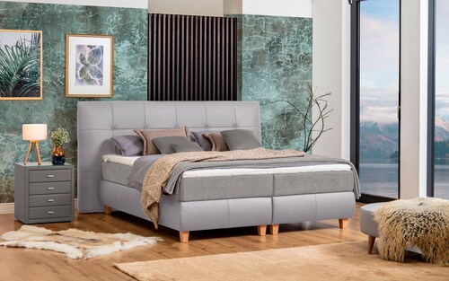 Bild von alina Boxspringbett "Luella", ADA trendline Boxspringbett, inkl. Matratze und Viscoschaum-Topper