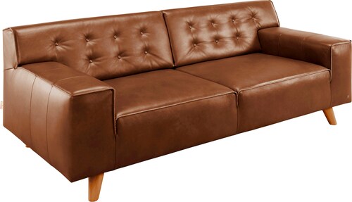 Bild von TOM TAILOR HOME 2,5-Sitzer »NORDIC CHIC«, mit Kedernaht und Knöpfung, Füße Buche natur