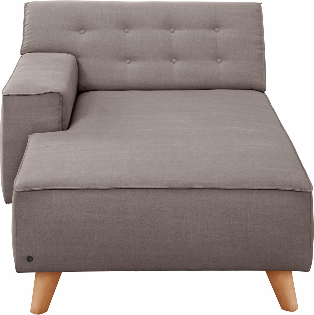 Bild von TOM TAILOR HOME Recamiere "NORDIC CHIC", im Retrolook, Füße Buche natur, Recyclingstoff