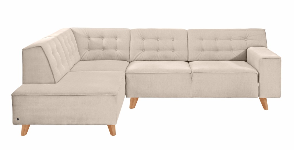 Bild von TOM TAILOR HOME Ecksofa "NORDIC CHIC", mit Ottomane, wahlweise mit Sitzvorzug, Füße Buche natur
