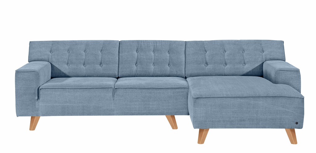Bild von TOM TAILOR HOME Ecksofa "NORDIC CHIC", mit Recamiere, im Retrolook, Füße Buche natur