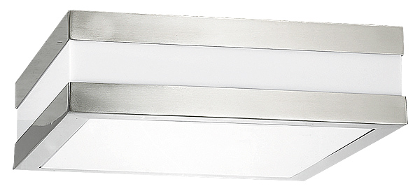 Bild von Rabalux 8227 Außen Wand-/Deckenleuchte Stuttgart aus Metall Kunststoff edelstahlfarben B:28,5cm H:28,5cm IP44