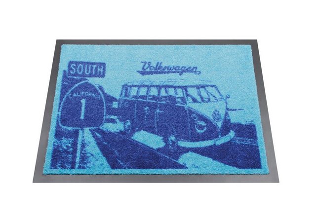 Bild von VW Collection by BRISA Fußmatte Volkswagen Türvorleger im VW Design, Rechteckig, Höhe: 7 mm, strapazierfähiger Schuhabstreifer