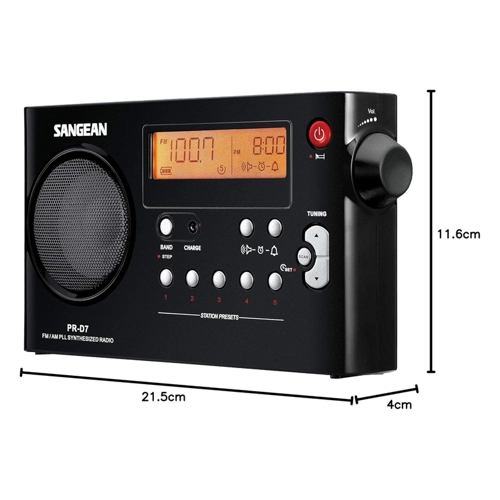Bild von Sangean PR-D7 Weiß – Tragbares Digitales AM/FM Radio