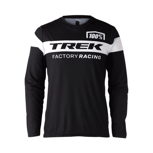 Bild von 100% Trek Factory Racing Airmatic Fahrrad T-Shirt / Trikot lang schwarz/weiß 2024 XL (54/56) im Test