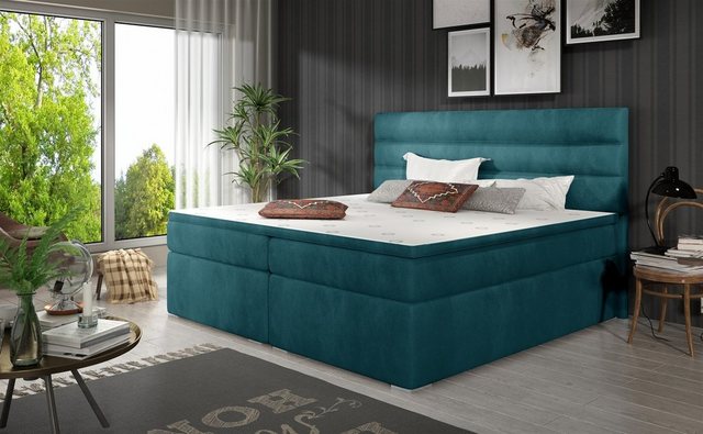 Bild von Fun Möbel Boxbett Schlafzimmerbett FESTO in Stoff inkl. Bettkästen (inkl. Kaltschaumtopper)