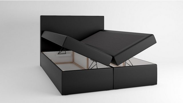 Bild von Fun Möbel Boxbett Schlafzimmerbett MARCA in Stoff (inkl. Bettkästen, inkl. Kaltschaumtopper)