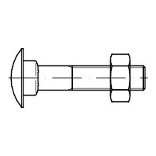 Bild von Flachrundschrauben DIN 603 Mu St. M 12 x 45 - Zuverlässige Verbindungselemente für Ihr Projekt